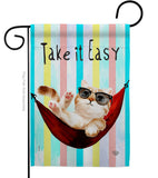 Take it Easy - Pets Nature Vertical Impressions Decorative Flags HG192605 Made In USA
