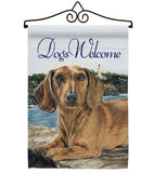 Dachshund - Pets Nature Vertical Impressions Decorative Flags HG110003 Made In USA