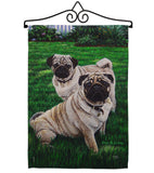 Pugs Love - Pets Nature Vertical Impressions Decorative Flags HG110006 Made In USA