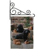 Black Lab Pups - Pets Nature Vertical Impressions Decorative Flags HG110007 Made In USA