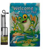 Frog - Pets Nature Vertical Impressions Decorative Flags HG110041 Made In USA