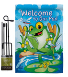 Frog - Pets Nature Vertical Impressions Decorative Flags HG110041 Made In USA