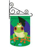 Tropical Frogs - Pets Nature Vertical Applique Decorative Flags HG110042