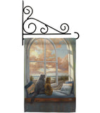 Enjoying the View - Pets Nature Vertical Impressions Decorative Flags HG110057 Made In USA