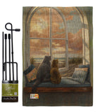 Enjoying the View - Pets Nature Vertical Impressions Decorative Flags HG110057 Made In USA