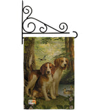 Beagles And Duck - Pets Nature Vertical Impressions Decorative Flags HG110068 Made In USA