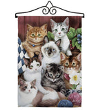 Cuddly Kittens - Pets Nature Vertical Impressions Decorative Flags HG110069 Made In USA