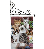 Cuddly Kittens - Pets Nature Vertical Impressions Decorative Flags HG110069 Made In USA