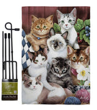 Cuddly Kittens - Pets Nature Vertical Impressions Decorative Flags HG110069 Made In USA