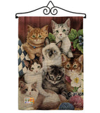 Cuddly Kittens - Pets Nature Vertical Impressions Decorative Flags HG110069 Made In USA