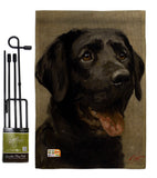 Black Lab - Pets Nature Vertical Impressions Decorative Flags HG110076 Made In USA