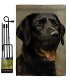 Black Lab - Pets Nature Vertical Impressions Decorative Flags HG110076 Made In USA