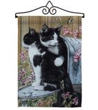 Tuxedo Cat - Pets Nature Vertical Impressions Decorative Flags HG110079 Made In USA