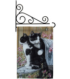 Tuxedo Cat - Pets Nature Vertical Impressions Decorative Flags HG110079 Made In USA