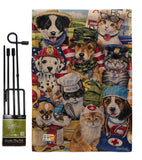 Working Paws - Pets Nature Vertical Impressions Decorative Flags HG110081 Made In USA