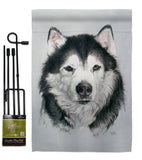 Husky - Pets Nature Vertical Impressions Decorative Flags HG110092 Made In USA