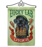 Lucky Lab Lager - Pets Nature Vertical Impressions Decorative Flags HG110102 Made In USA