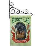 Lucky Lab Lager - Pets Nature Vertical Impressions Decorative Flags HG110102 Made In USA