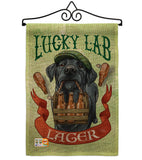 Lucky Lab Lager - Pets Nature Vertical Impressions Decorative Flags HG110102 Made In USA