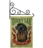 Lucky Lab Lager - Pets Nature Vertical Impressions Decorative Flags HG110102 Made In USA