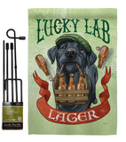 Lucky Lab Lager - Pets Nature Vertical Impressions Decorative Flags HG110102 Made In USA