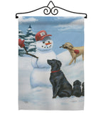 Snow Pals - Pets Nature Vertical Impressions Decorative Flags HG110113 Made In USA