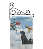 Snow Pals - Pets Nature Vertical Impressions Decorative Flags HG110113 Made In USA