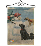 Snow Pals - Pets Nature Vertical Impressions Decorative Flags HG110113 Made In USA