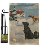 Snow Pals - Pets Nature Vertical Impressions Decorative Flags HG110113 Made In USA