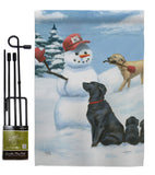 Snow Pals - Pets Nature Vertical Impressions Decorative Flags HG110113 Made In USA