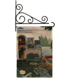 Canine Camp - Pets Nature Vertical Impressions Decorative Flags HG110114 Made In USA