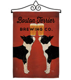 Boston Terrier Brewing - Pets Nature Vertical Impressions Decorative Flags HG110117 Made In USA