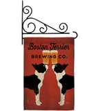 Boston Terrier Brewing - Pets Nature Vertical Impressions Decorative Flags HG110117 Made In USA