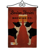 Boston Terrier Brewing - Pets Nature Vertical Impressions Decorative Flags HG110117 Made In USA