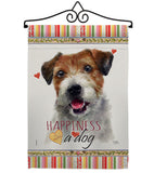 Parson Russell Terrier Happiness - Pets Nature Vertical Impressions Decorative Flags HG110137 Made In USA