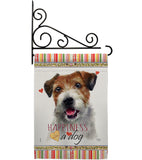 Parson Russell Terrier Happiness - Pets Nature Vertical Impressions Decorative Flags HG110137 Made In USA