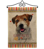 Parson Russell Terrier Happiness - Pets Nature Vertical Impressions Decorative Flags HG110137 Made In USA