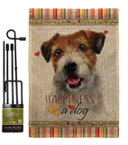 Parson Russell Terrier Happiness - Pets Nature Vertical Impressions Decorative Flags HG110137 Made In USA