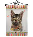 Abyssiniar Happiness - Pets Nature Vertical Impressions Decorative Flags HG110140 Made In USA