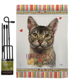 Abyssiniar Happiness - Pets Nature Vertical Impressions Decorative Flags HG110140 Made In USA