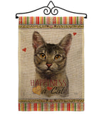 Abyssiniar Happiness - Pets Nature Vertical Impressions Decorative Flags HG110140 Made In USA