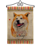 Akita Happiness - Pets Nature Vertical Impressions Decorative Flags HG110141 Made In USA