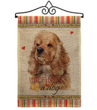 Cocker Spaniel Happiness - Pets Nature Vertical Impressions Decorative Flags HG110143 Made In USA