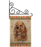 Cocker Spaniel Happiness - Pets Nature Vertical Impressions Decorative Flags HG110143 Made In USA