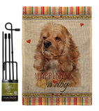 Cocker Spaniel Happiness - Pets Nature Vertical Impressions Decorative Flags HG110143 Made In USA