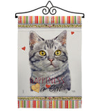 Red American Short Hair Happiness - Pets Nature Vertical Impressions Decorative Flags HG110146 Made In USA