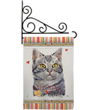 Red American Short Hair Happiness - Pets Nature Vertical Impressions Decorative Flags HG110146 Made In USA