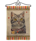 Red American Short Hair Happiness - Pets Nature Vertical Impressions Decorative Flags HG110146 Made In USA