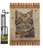 Red American Short Hair Happiness - Pets Nature Vertical Impressions Decorative Flags HG110146 Made In USA