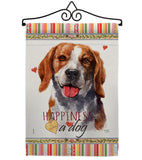 Beagle Happiness - Pets Nature Vertical Impressions Decorative Flags HG110150 Made In USA